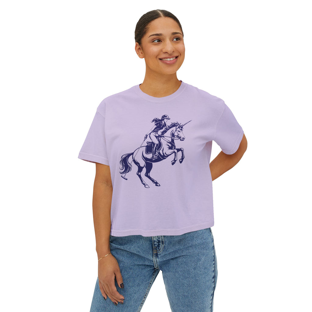 Unicorn Polo Boxy Tee