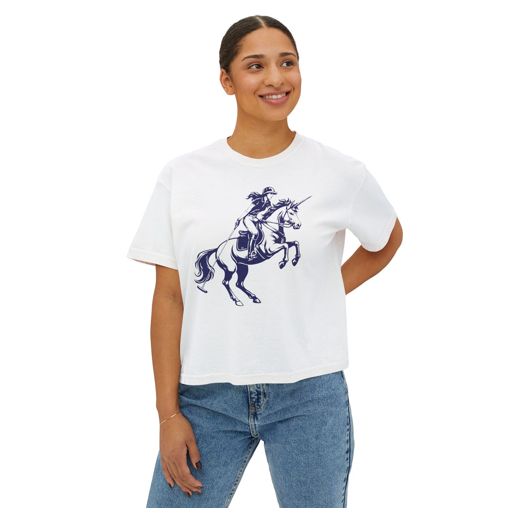 Unicorn Polo Boxy Tee