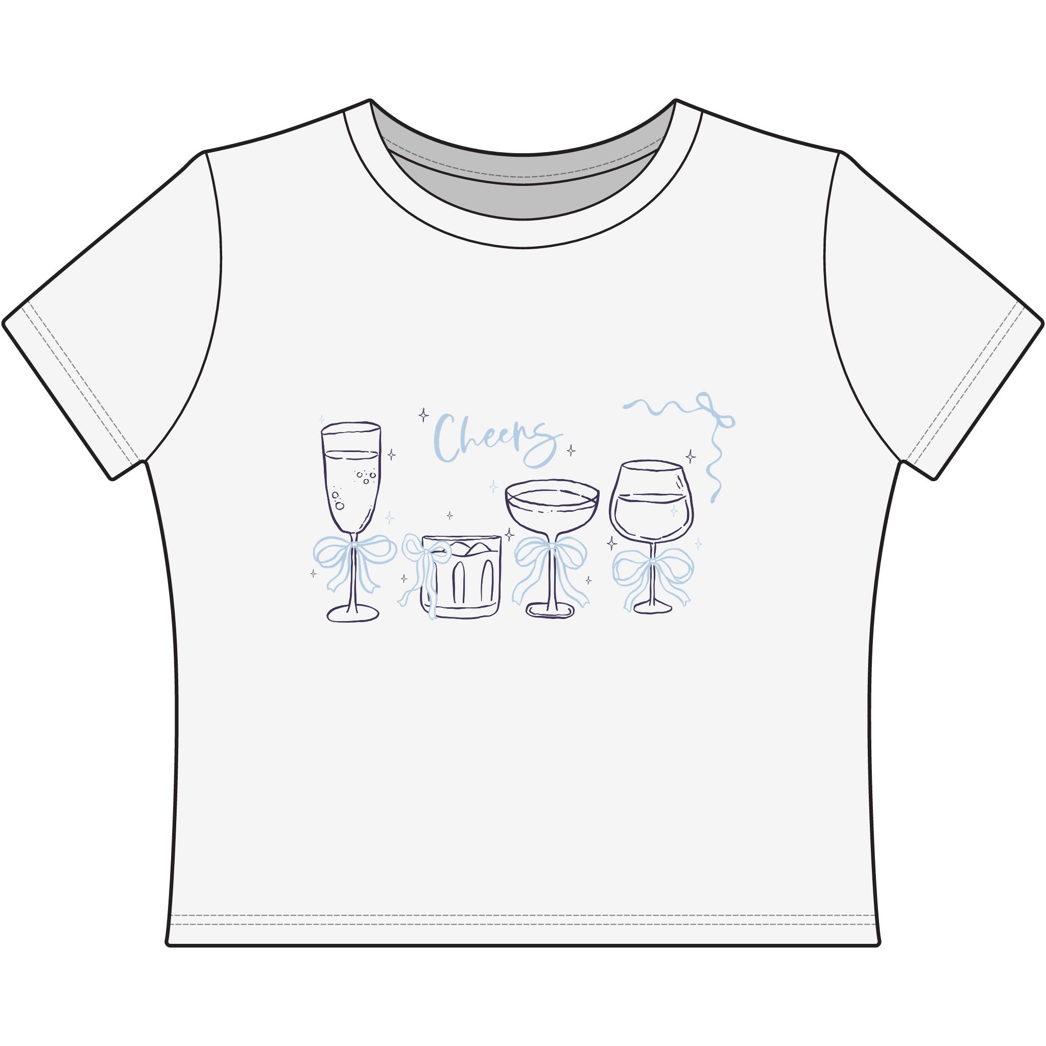 Bows & Booze Baby Tee