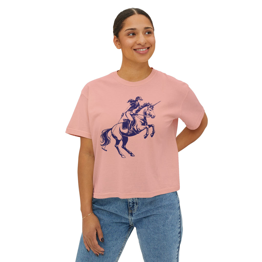 Unicorn Polo Boxy Tee