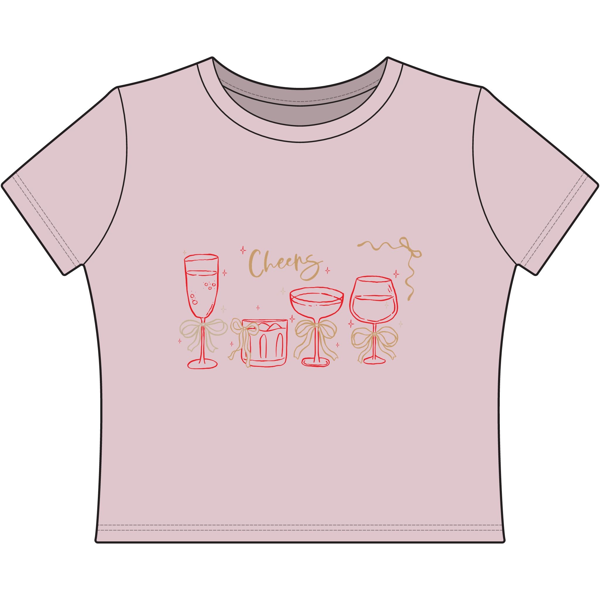 Bows & Booze Baby Tee